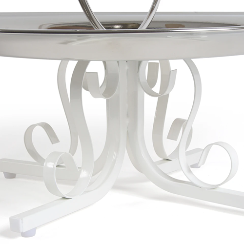 King`s Round Dish Table Top Parrot Play Stand White - Image 4